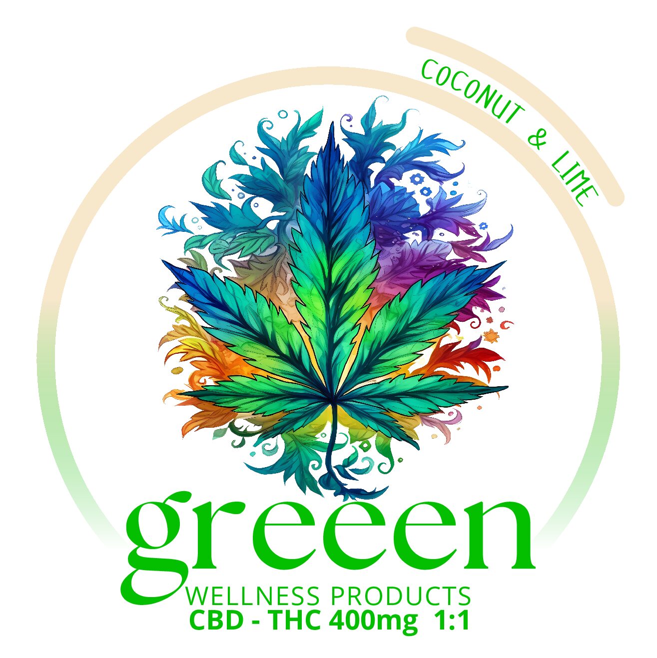 Coconut & Lime - CBD/THC 400mg 1:1 - Full Spectrum
