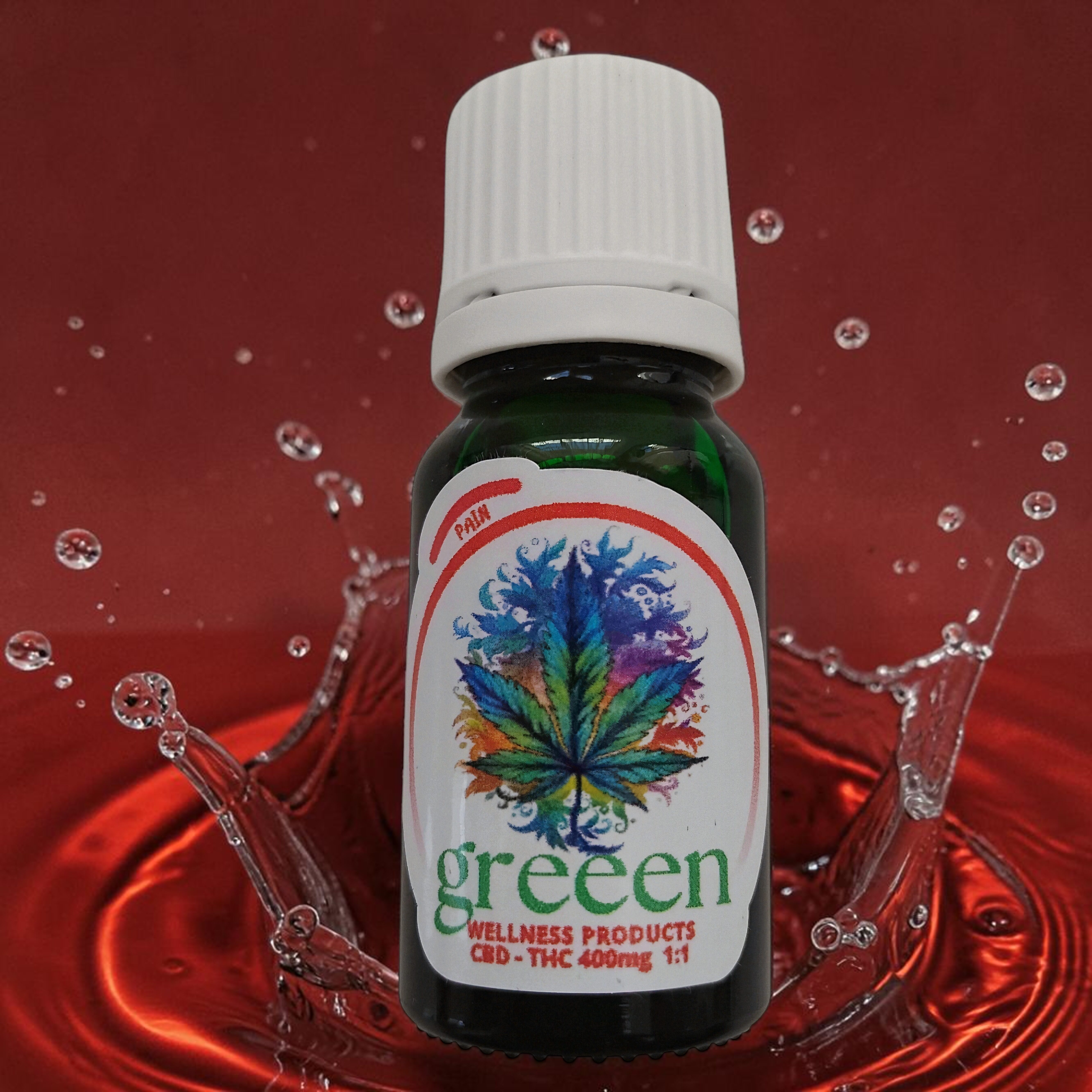 CBD Oil / Tincture 10ml - Pain - CBD/THC 400mg 1:1 - Full Spectrum