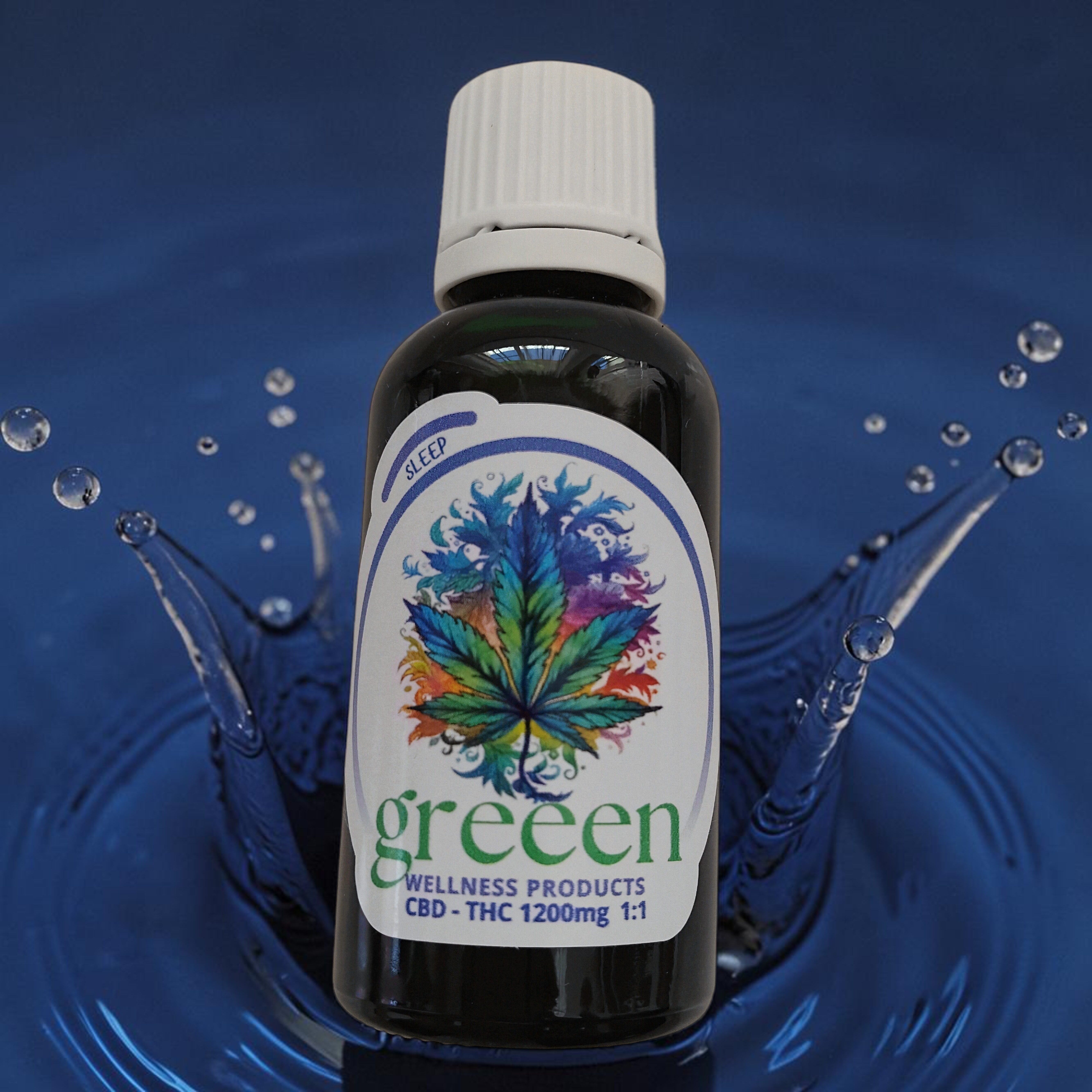 CBD Oil / Tincture 30ml - Sleep - CBD/THC 1200mg 1:1 - Full Spectrum