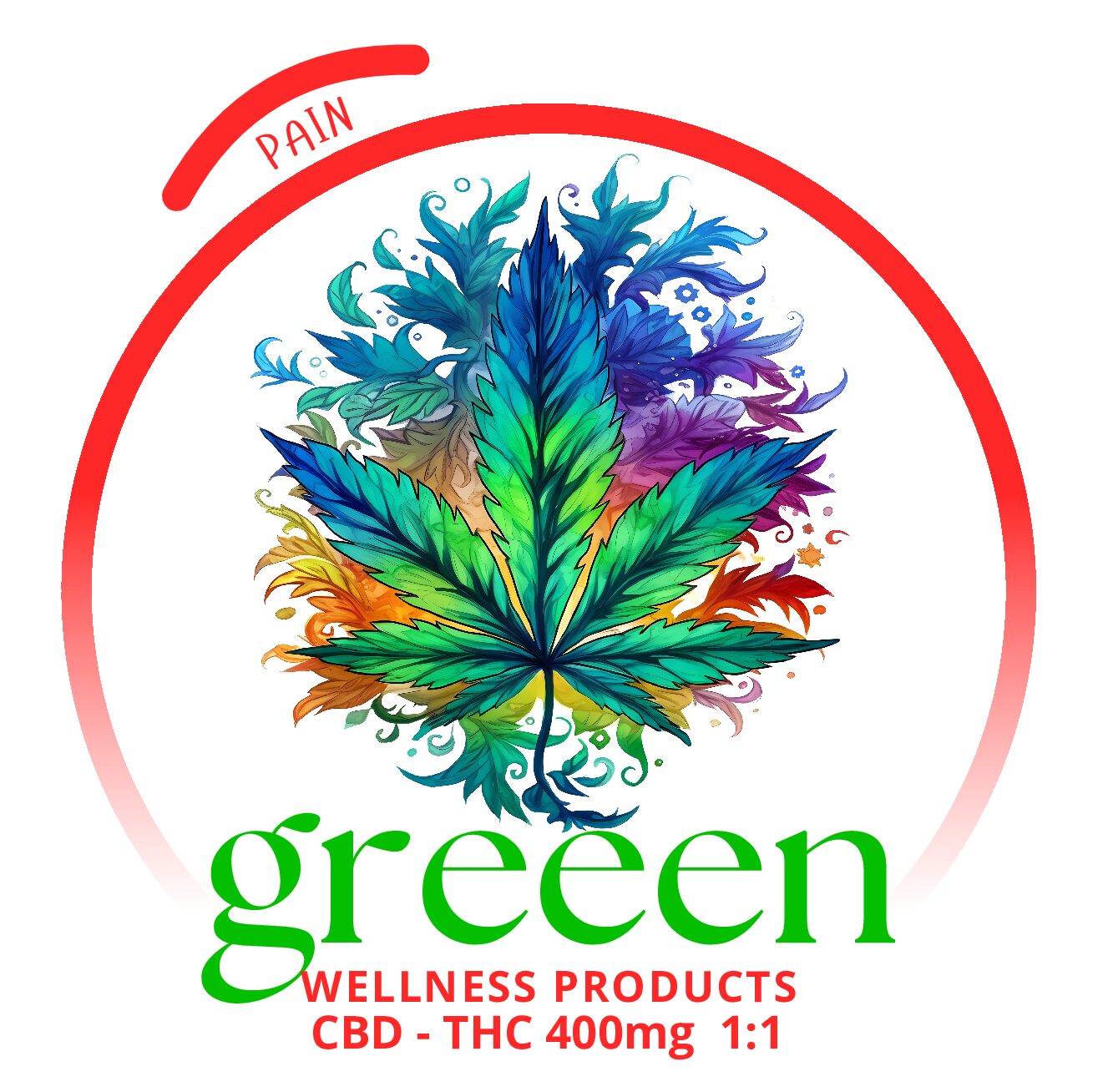 CBD Oil - Pain - CBD/THC 400mg 1:1 - Full Spectrum